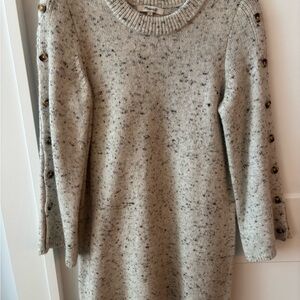 Madewell Speckled Knit Crewneck Sweater Dress